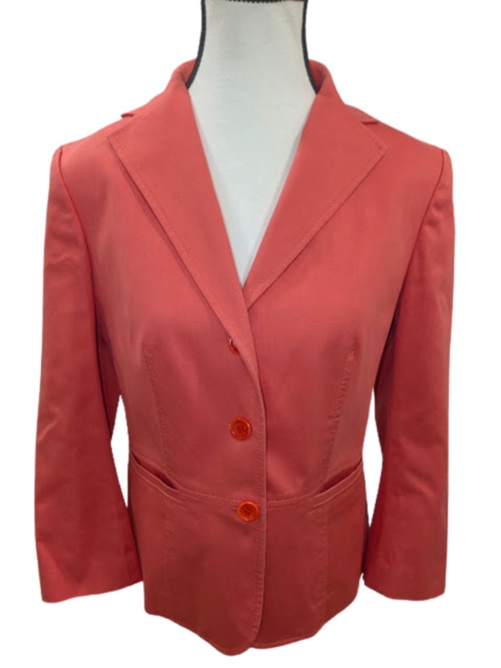 Ann Taylor Coral Blazer Size 6 Office Siren Coastal Grandmother Preppy Chic
